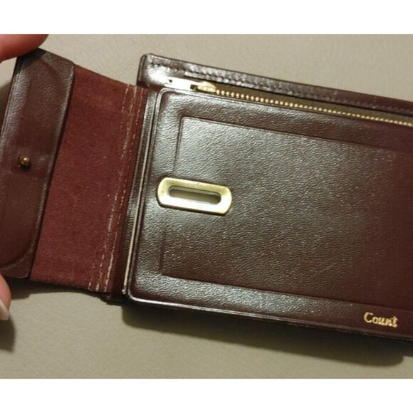 Talon Count Tri-Fold Wallet Brown Cowhide Leather Vintage Made In America - Picture 10 of 16